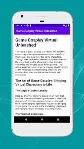 Game Cosplay Virtual Unleashed