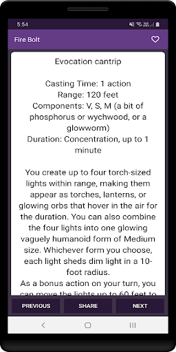 5e Spells Screen 2