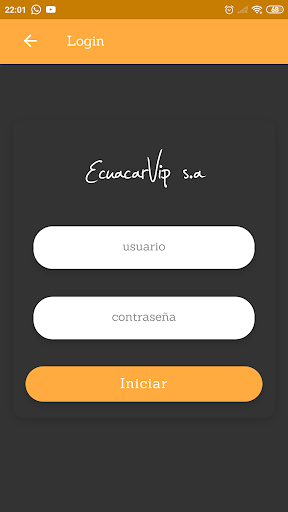 EcuaCarVip Chofer Screen 2