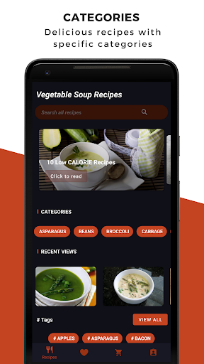 Android application Vegetable Soup Recipes screenshort