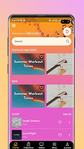 Android application Melodiez screenshort
