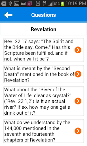 Bible Questions & Answers FAQ Screen 3