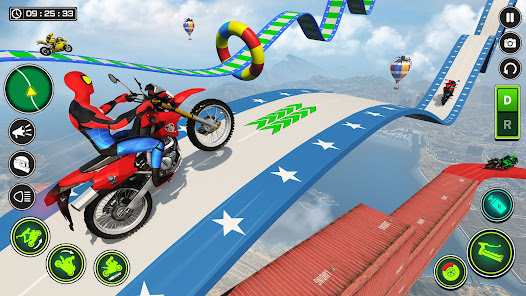Superhero Bike Stunt GT Racing Mega Ramp Games v1.10 (Unlocked) Gallery 4