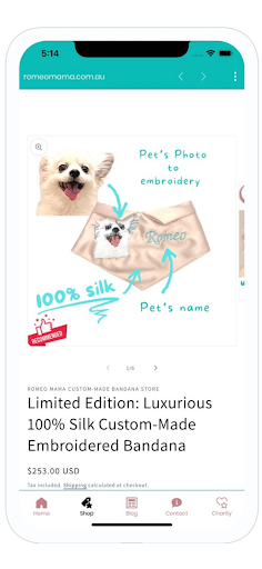 Romeo Mama Online Store Screen 3