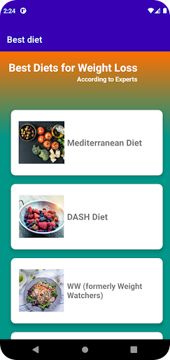 Android application Best Diets for Weight Loss screenshort