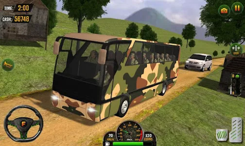 Militar Autobús Conduciendo