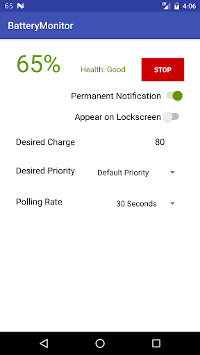Simple Battery Monitor Screen 2