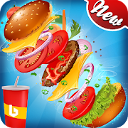 Food Street Burger Simulator : Burger Maker Game