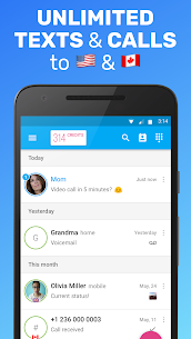 تحميل تطبيق Text Me للحصول على رقم وهمي مجانا 2025 1