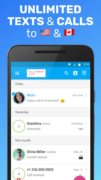Text Me: Second Phone Number v3.9.4 APK + Mod [Free purchase] for Android
