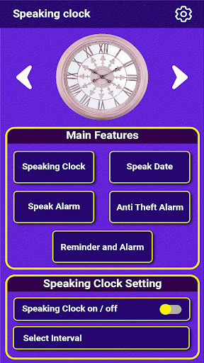 Android application Talking Clock - Speaking Clock screenshort