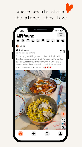 Android application Unfound App screenshort