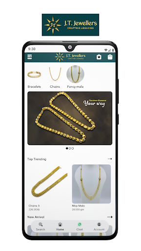 Android application J T Jewellers screenshort