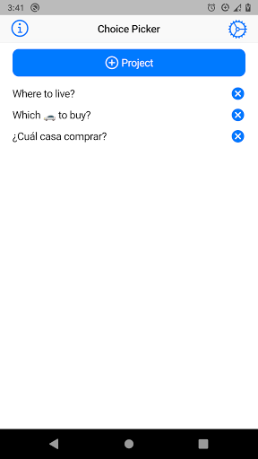 Android application Choice Picker screenshort
