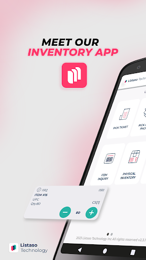 Android application Listaso Warehouse Inventory screenshort