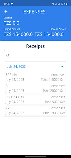 Tape - Purchases & Expenses .. Screen 3