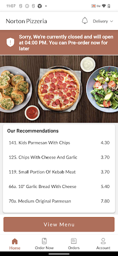 Norton Pizzeria Screen 2