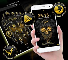 screenshot of Gold Skull Launcher Theme