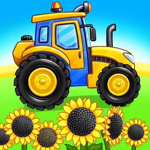 Tractor, car: kids farm games  Icon