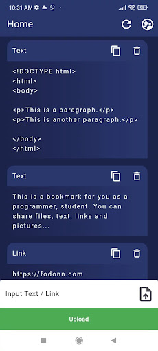 Android application Fodonn - Share screenshort