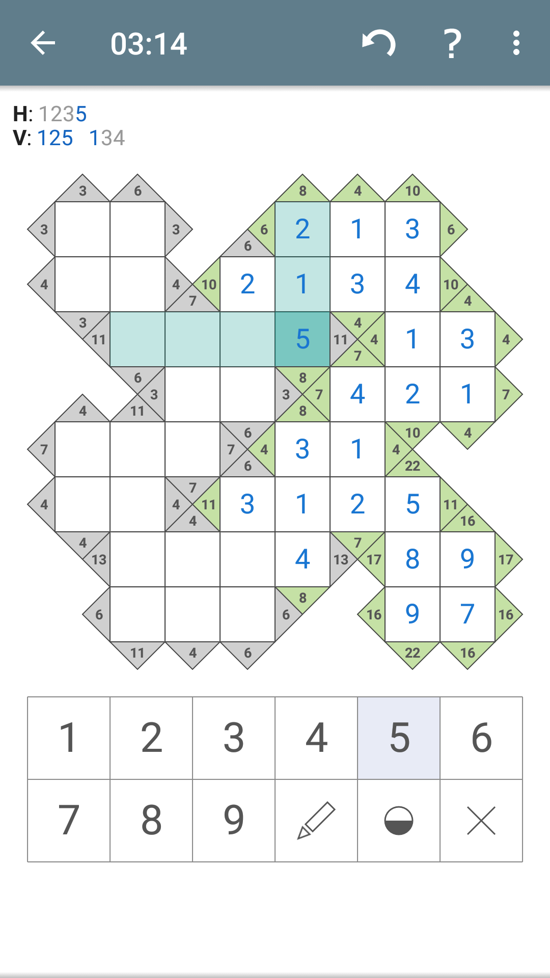 Android application Kakuro (Cross Sums) - Classic Puzzle Game screenshort