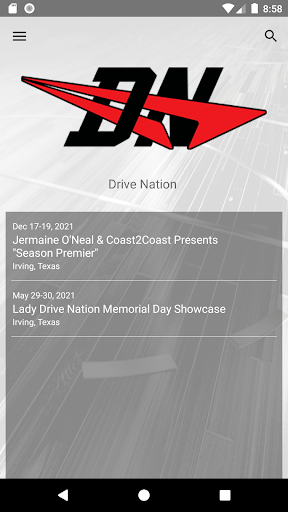 Android application Drive Nation Sports screenshort