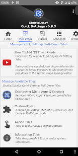Shortcutter - Quick Settings, Shortcuts & Widgets Screenshot