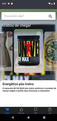 Android application modelo loja 7777 screenshort