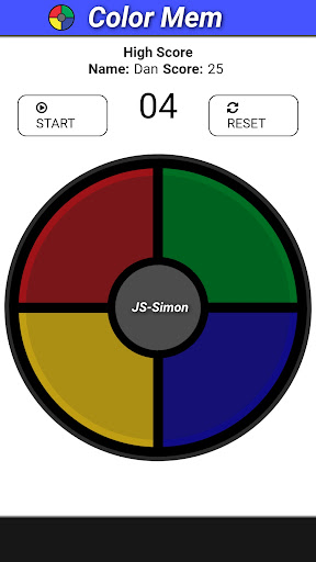 Color Memory (Simon) Screen 2
