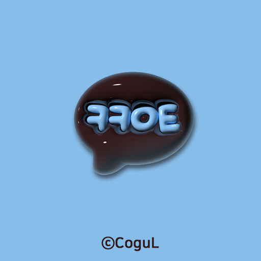카카오톡 테마 - 어딘가 이상한 카카오톡2_블루 logo
