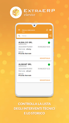 Android application ExtraERP eService screenshort