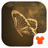 Glitter Golden - Butterfly Theme for Android icon