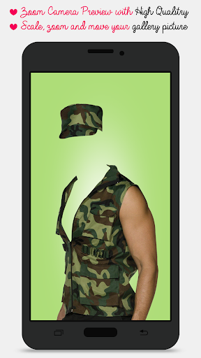Android application Army Suit Photo Montage screenshort