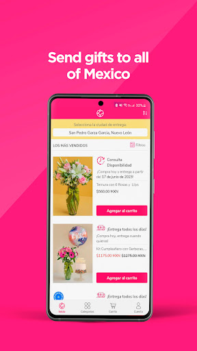 Android application EnviaFlores.com: Gift Delivery screenshort