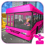 Cover Image of Tải xuống Người lái xe buýt thành phố Pink Lady Snow  APK