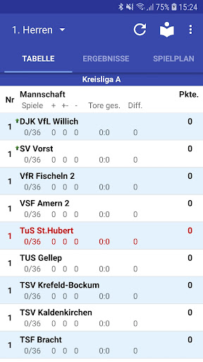 Android application TuS St. Hubert Fußball screenshort
