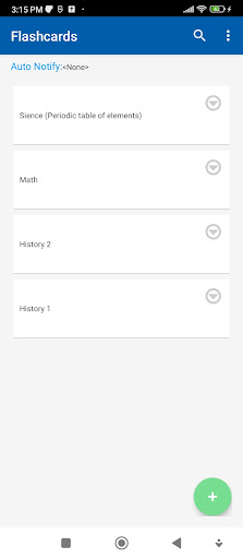 Android application Simple Flashcards screenshort
