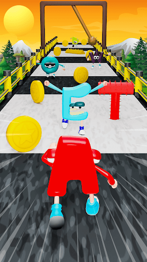 Android application Alphabet Runner 3D ABC Race screenshort
