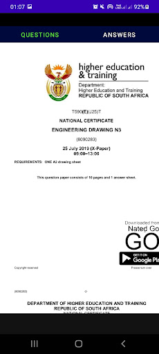 TVET N3 Engineering Drawing Spot On  NATED