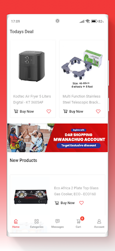 Android application Uni Dar Shopping screenshort