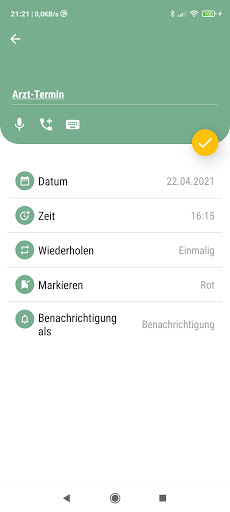 Reminder App with Alarm Screen 3