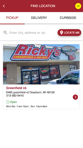 Rickys Sub Shop Screen 2