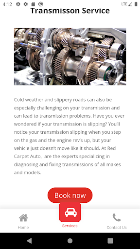 Android application Red Carpet Auto Care screenshort