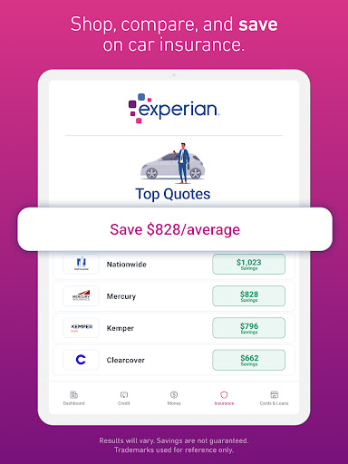 Screenshot of Experian