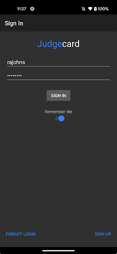 Android application Judgecard screenshort