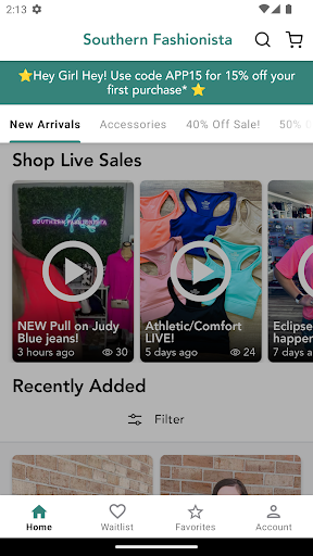 Android application Southern Fashionista screenshort
