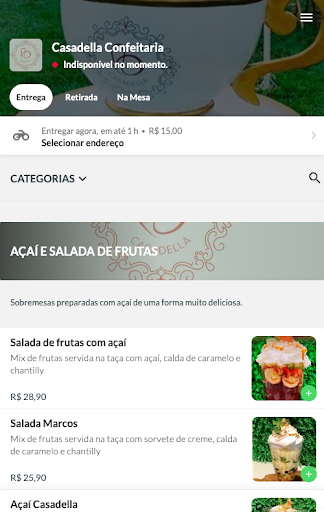 Android application Casadella Confeitaria screenshort