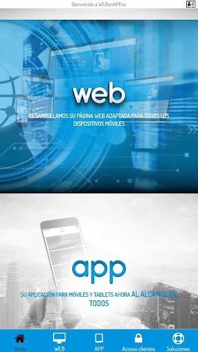 Android application WEBenAPP es simple ser grande screenshort