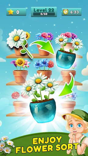 Android application Flower Matching Game screenshort