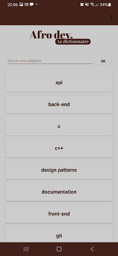 Afrodev. Le dictionnaire Screen 3